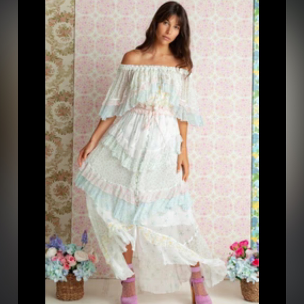 Fillyboo Frill Tambourine Santa Monica Maxi Dress
